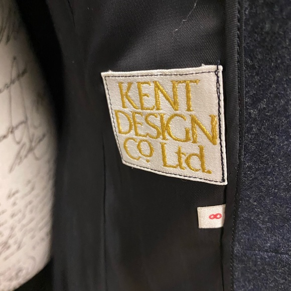 Beaver Fur Collar Wool Pea Coat sz M - Picture 7 of 8